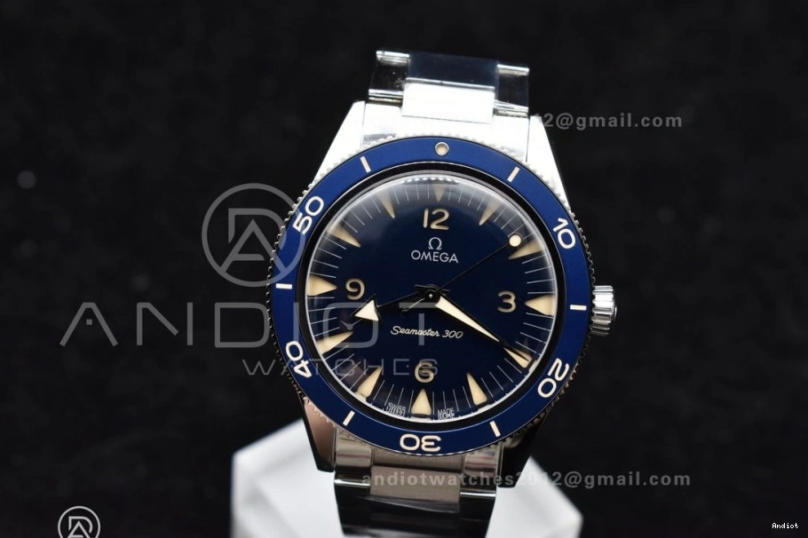 VSF Edition Bracelet A8912 1:1 On 300 SS Clone Seamaster Blue Best Heritage Super Dial 1226